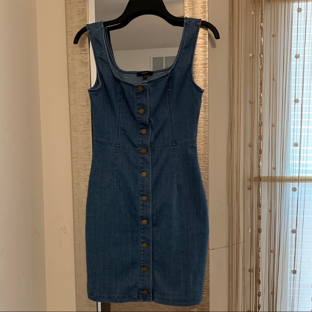 Denim button down dress
